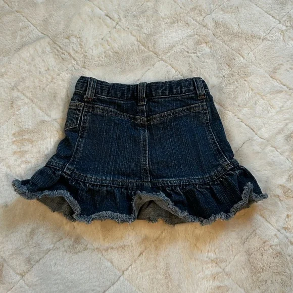 THE CHILDREN’S PLACE Denim Skirt and Burgundy Corduroy Skirt Bundle SIZE 4 - Picture 3 of 7